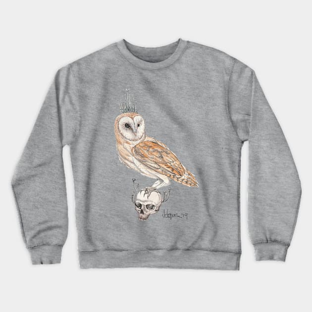 Prince of Selene (Tyto alba) Crewneck Sweatshirt by JJacobs